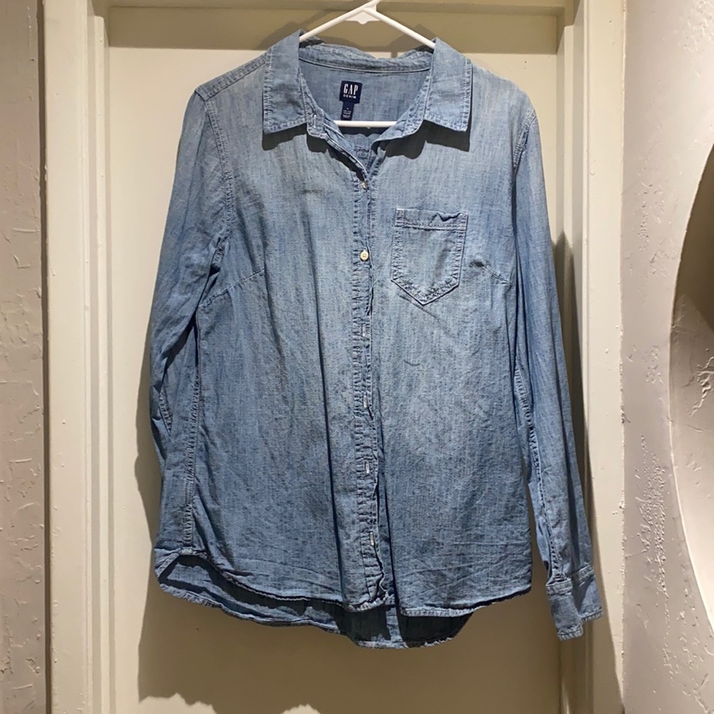 Gap denim blouse
